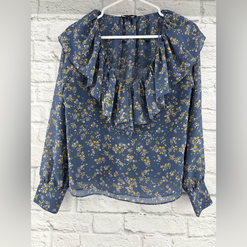 1.State Floral‎ Long Sleeve Blouse New Small
